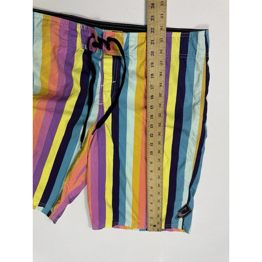 O’neill Hybrid Shorts Mens 36x11 Board Bermuda Stretch Beach Swim Colorful